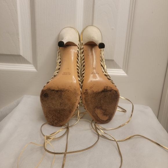 Gucci wrap ankle heel women shoe size 8 - Picture 14 of 16